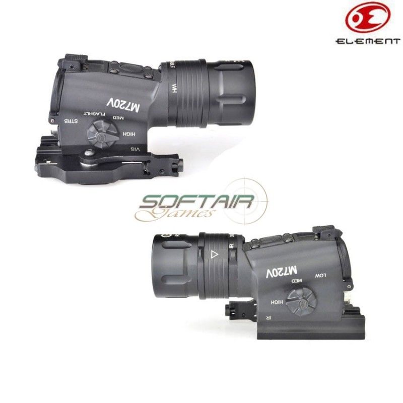 Torcia M720v Led Tactical Black C/strobe Element (el-ex273-bk)
