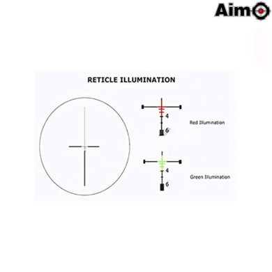 Acog 4x32 C/qd Mount Scope Illuminato + Mini Red Dot Black Aim-o (ao5321-bk)