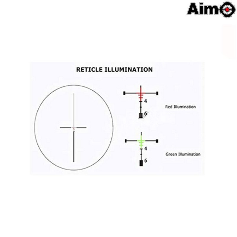 Acog 4x32 C/qd Mount Scope Illuminato + Mini Red Dot Black Aim-o (ao5321-bk)