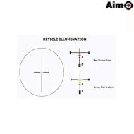 Acog 4x32 C/qd Mount Scope Illuminato + Mini Red Dot Black Aim-o (ao5321-bk)