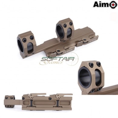Tactical Extend Qd Scope Ring Mount 25.4/30mm Dark Earth Aim-o (ao9018-de)