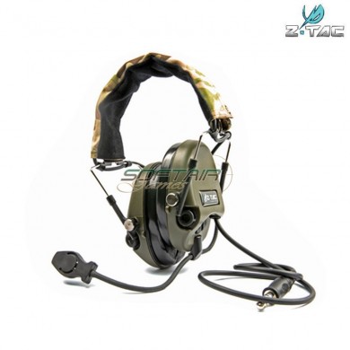 Cuffia/microfono Foliage Green Hi-threat Tea Style Tier 1 Z-tactical (z110-fg)
