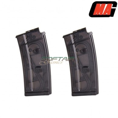 Set 2 Caricatori Monofilari Clear Black 100bb Polimero Per Sig Aeg Mag (mag-003)