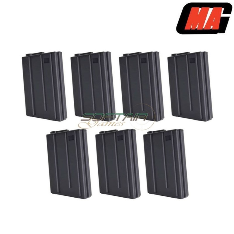 Set 7 Vietnam Mid-caps Magazines Mass Grey 130bb Polymer For M4/m16 Aeg Mag (mag-010)