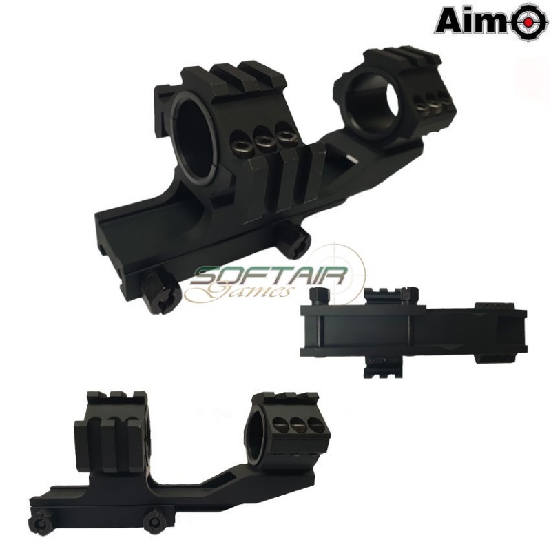 Ottica Mount Tri Side 25.4mm/30mm Extend Ring Black Aim-o (ao9033-bk)