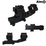 Ottica Mount Tri Side 25.4mm/30mm Extend Ring Black Aim-o (ao9033-bk)