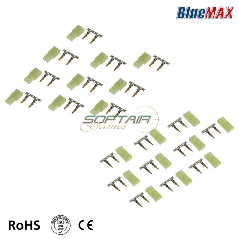 Set 20 Tamiya Male & Female Small Connectors Bluemax-power® (bmp-setplug)