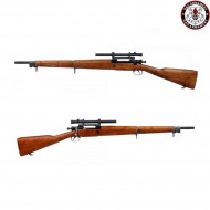 Gas Rifle  M1903 A4 With Scope Springfield Real Wood Gm1903a4 G&g (gg-gm1903)