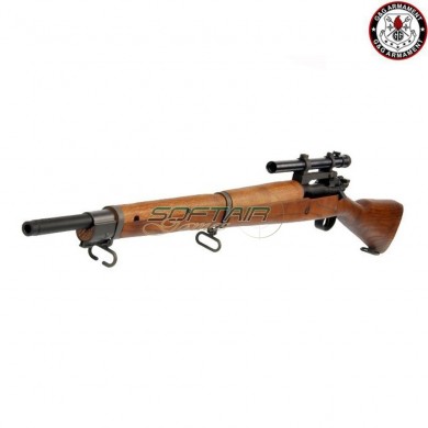 Gas Rifle  M1903 A4 With Scope Springfield Real Wood Gm1903a4 G&g (gg-gm1903)
