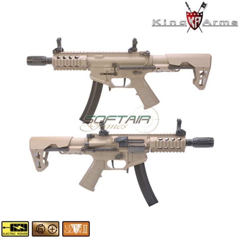 Fucile Elettrico Pdw 9mm Sbr Shorty Dark Earth King Arms (ka-ag-229-de)