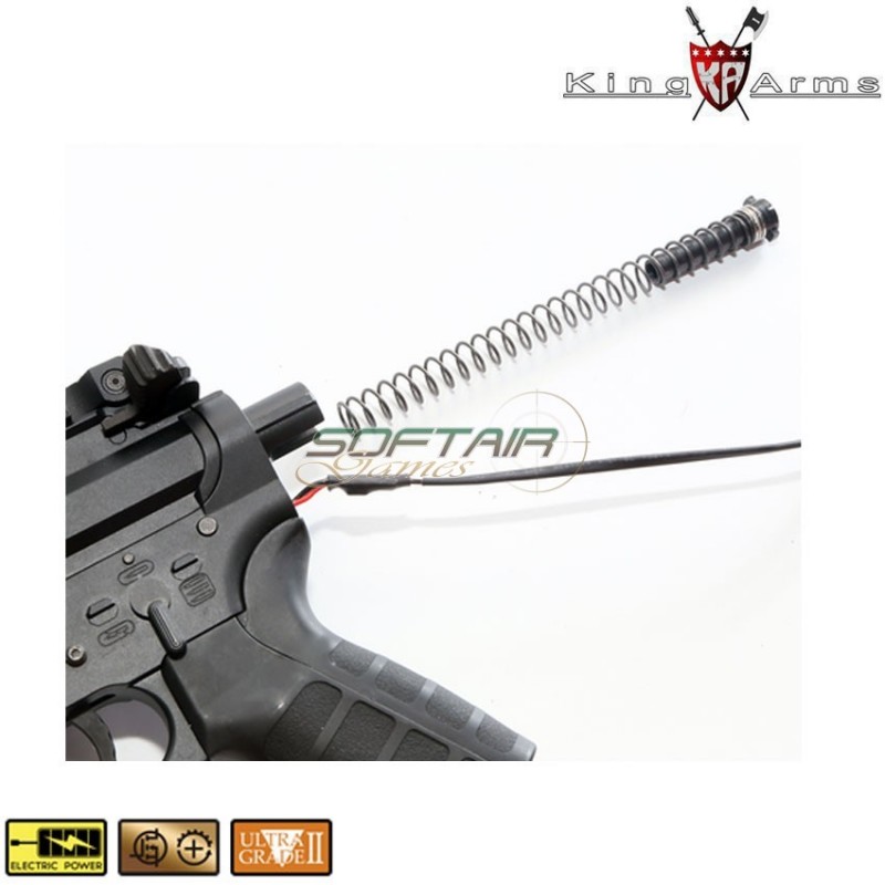Electric Rifle Pdw 9mm Sbr Shorty Black & Blue King Arms (ka-ag-229-bb)