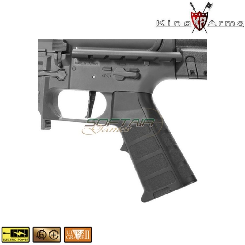 Electric Rifle Pdw 9mm Sbr Shorty Black & Blue King Arms (ka-ag-229-bb)