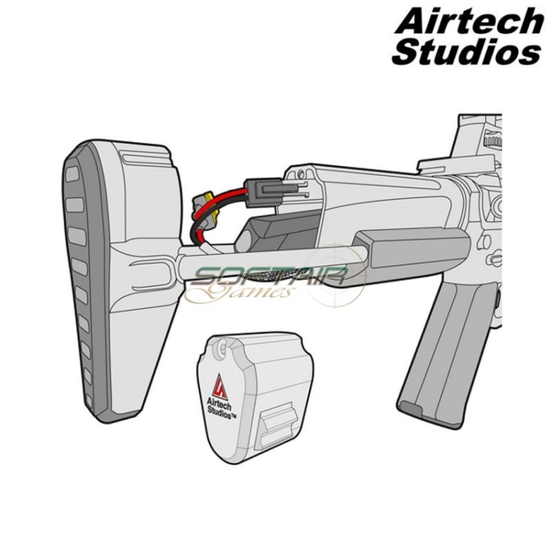 Tanker Battery Extension Unit Per Trident Mkii Pdw & Alpha Sdp Pdw Black Airtech Studios (as-909915)