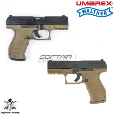 Pistola A Gas Scarrellante Dark Earth Ppq M2 Walther Vfc Umarex (um-21122)