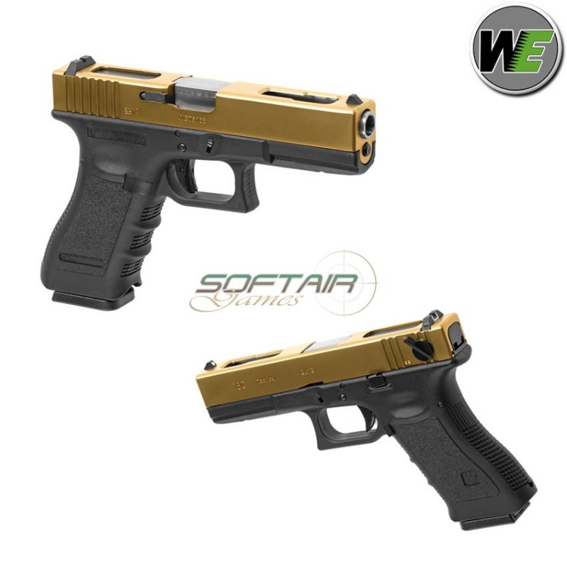 Gas Gbb Pistol G18 Gen.3 Gold Slide We (we-22284)
