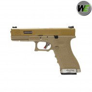 Gas Gbb Pistol G17 V2 Custom Tan Scarellante De/silver We (we-22291)