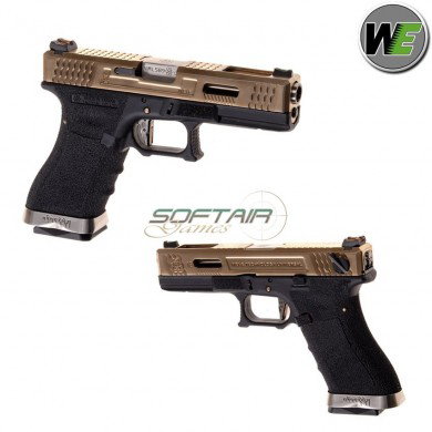 Gas Pistol G18 E Force Black Blowback Bronze/silver We (we-22287)