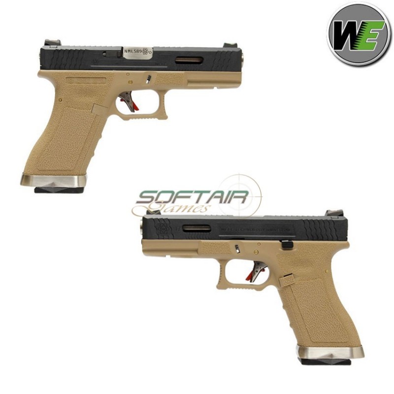 Gas Pistol G17 E Force Tan Blowback Black/silver We (we-26029/wg01wet-2)