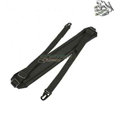 Cinghia Due Punti Black Imbottita Frog Industries® (fi-007451-bk)