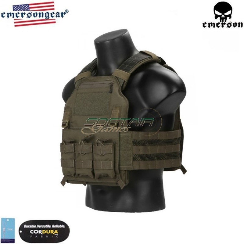 Low Profile 420 Vest Carrier Blue Label Ranger Green® Genuine Usa Emerson (emb7362rg)