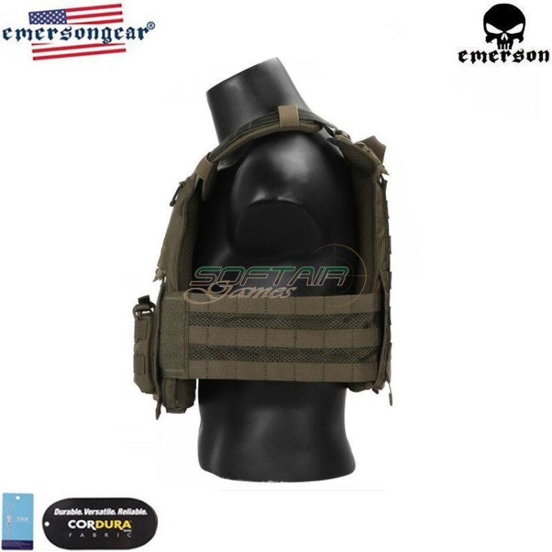 Low Profile 420 Vest Carrier Blue Label Ranger Green® Genuine Usa Emerson (emb7362rg)