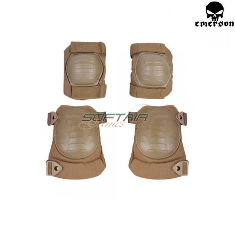 Set Ginocchiere & Gomitiere Coyote Brown Military Type Emerson (em7065b)