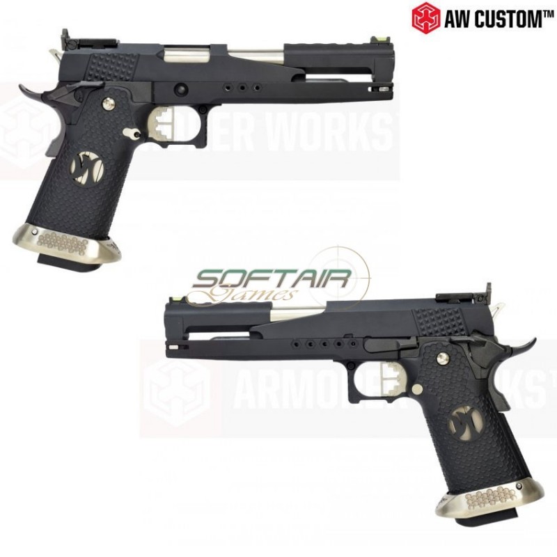 Gas Gbb Pistol Custom Dguns Hi-capa Dragon Black Slide & Black Grip Armorer Works (aw-110554)