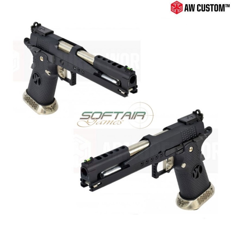 Gas Gbb Pistol Custom Dguns Hi-capa Dragon Black Slide & Black Grip Armorer Works (aw-110554)