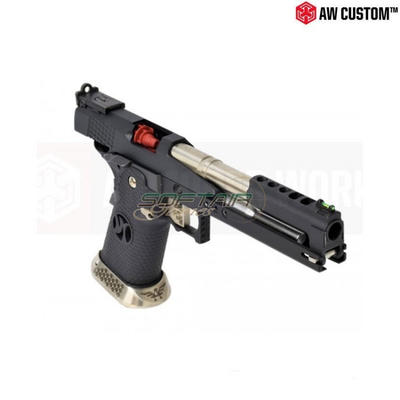 Pistola A Gas Custom Dguns Hi-capa Dragon Black Carrello & Black Grip Armorer Works (aw-110554)