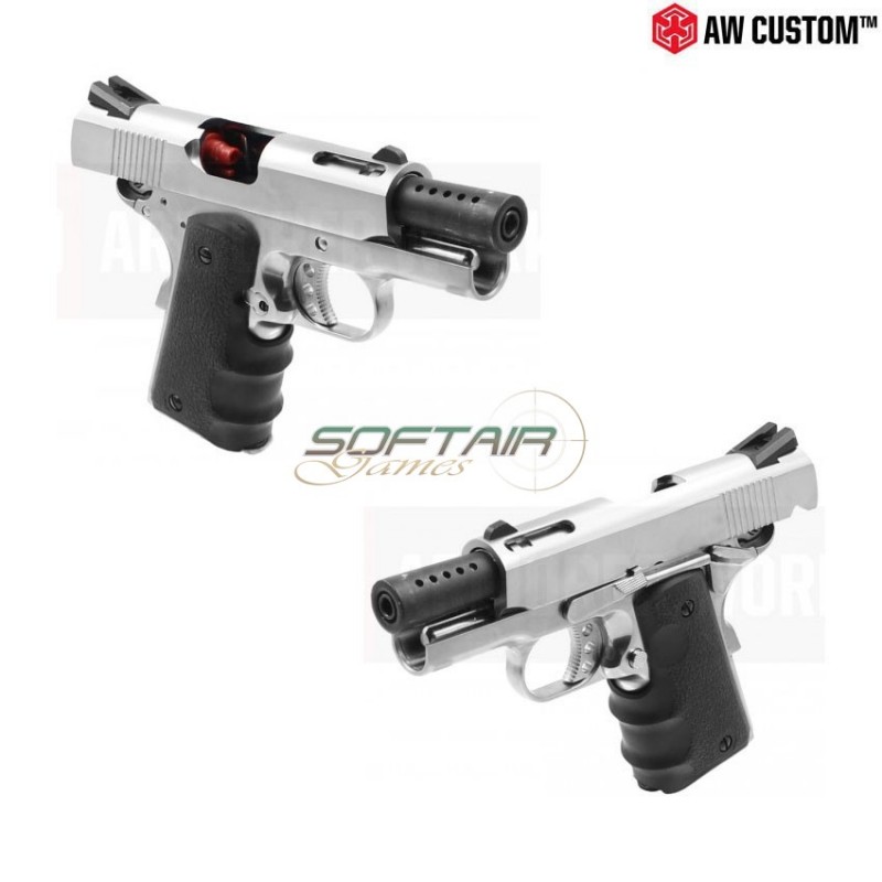 Pistola A Gas V10 Custom Silver 1911 Compact Armorer Works (aw-110649)
