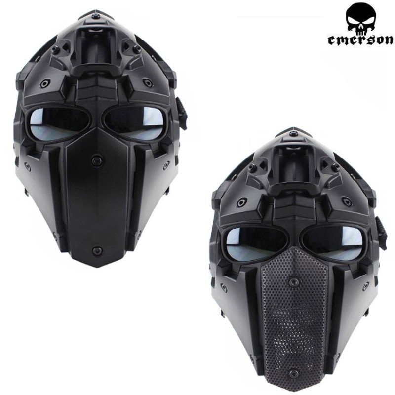 Maschera Integrale Ronin Style Black Deluxe Ventilata C/nvg Mount Emerson (em6646b)