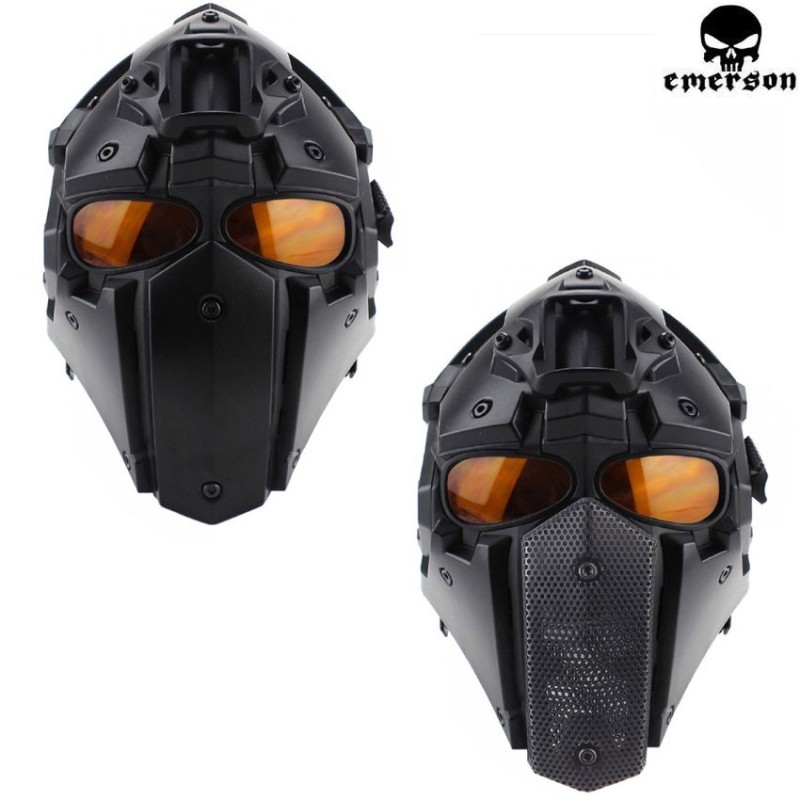 Maschera Integrale Ronin Style Black Deluxe Ventilata C/nvg Mount Emerson (em6646b)
