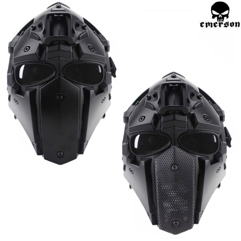 Maschera Integrale Ronin Style Black Deluxe Ventilata C/nvg Mount Emerson (em6646b)