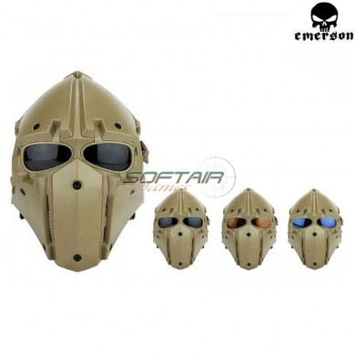 Maschera Integrale Ronin Style Dark Earth Deluxe Ventilata C/nvg Mount Emerson (em6646t)