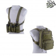 Combo Hs Style Fast Chest Rig & Flatpack Olive Drab Frog Frog Industries® (fi-hs-style-co-od)