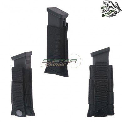 Single Elastic Pistol Magazines Pouch Black Frog Industries® (fi-019538-bk)