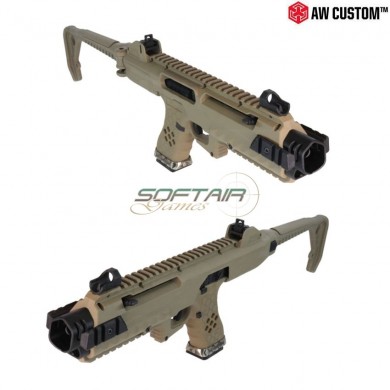 Tactical Conversion Kit & Gas Pistol G18 Hex Custom Dark Earth Armorer Works (aw-211789)