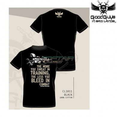 T-shirt Motivational Black Good Guys In Bad Lands (ggbl-cl1011)