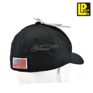 Flexfit® Cap Black Jolly Roger Patcheria (lp-capff008)
