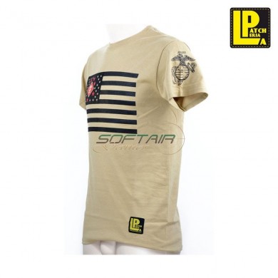 T-shirt Marsoc Usa Flag Socom Tan Patcheria (lp-ts020)