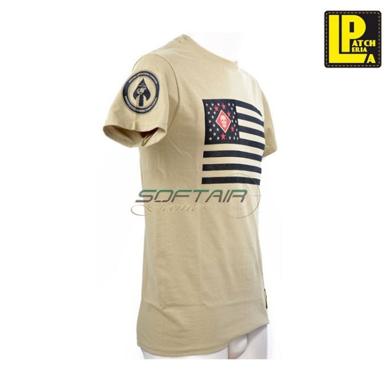 T-shirt Marsoc Usa Flag Socom Tan Patcheria (lp-ts020)