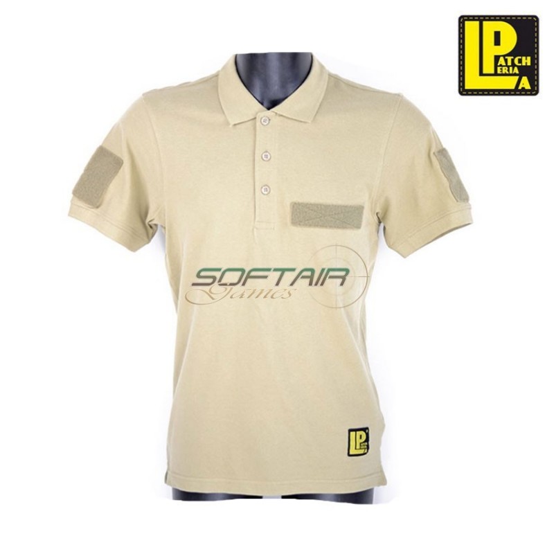 Tan Tactical Polo With Velcro Patcheria (lp-pl006)