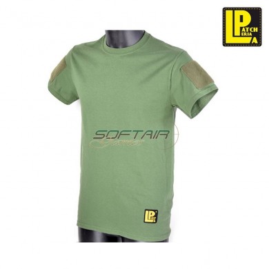 T-shirt Tattica Olive Drab Con Velcro Patcheria (lp-ts055)