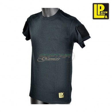 Tactical T-shirt Black With Velcro Patcheria (lp-ts057)