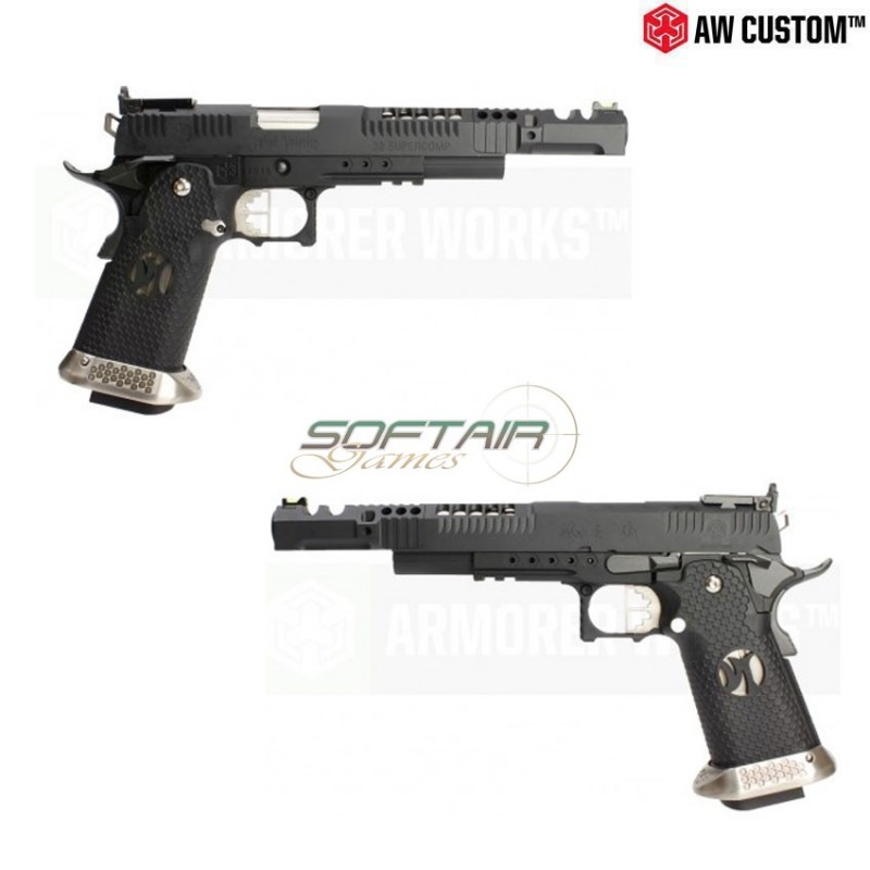 Gas Gbb Pistol Hi-capa Custom 38 Supercomp Black Armorer Works (aw-110570)