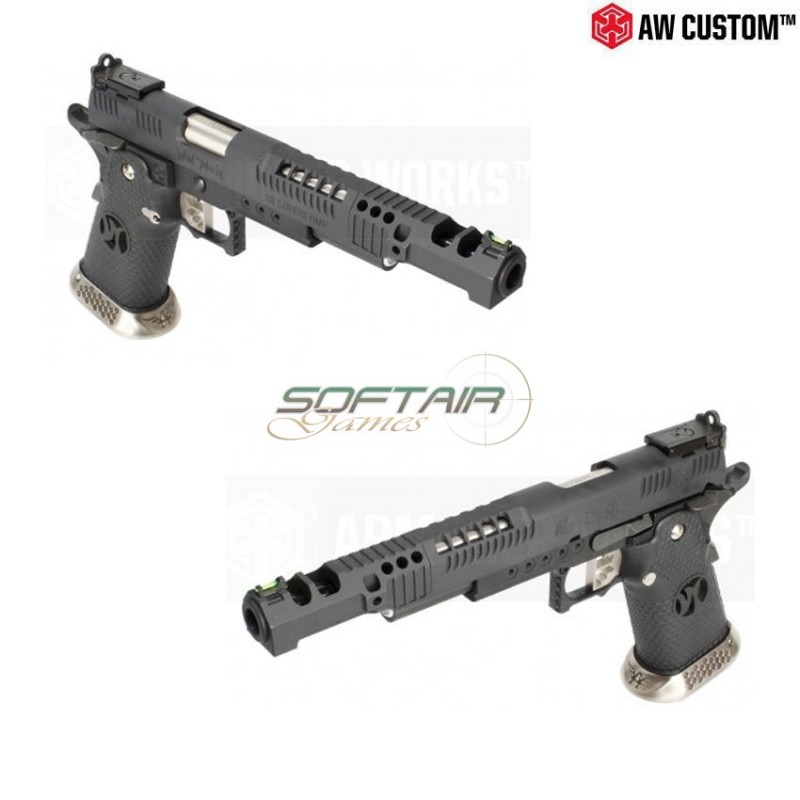 Gas Gbb Pistol Hi-capa Custom 38 Supercomp Black Armorer Works (aw-110570)