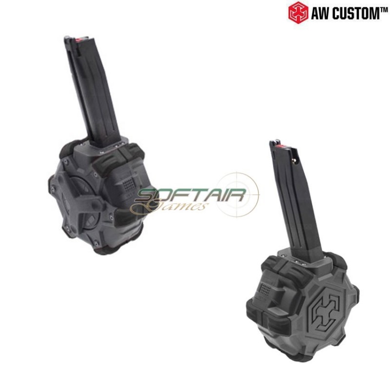 Gas Drum Magazine 350bb For Pistol Hi-capa Hx Series Armorer Works (aw-310657)