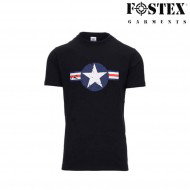 T-shirt Wwii Usaf Markings Black Fostex (fx-133504-bk)