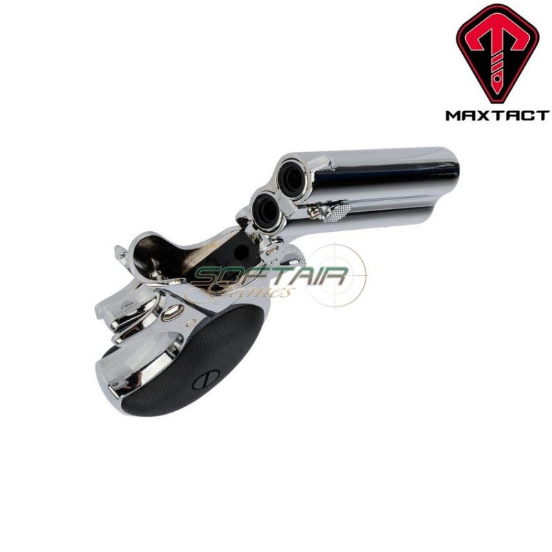 Pistola A Gas Full Metal Derringer Double Barrel Silver Maxtact (mxt-211639)