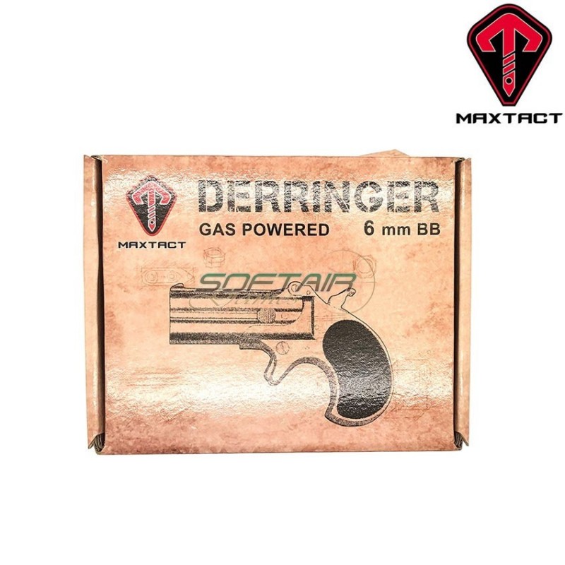 Pistola A Gas Full Metal Derringer Double Barrel Silver Maxtact (mxt-211639)